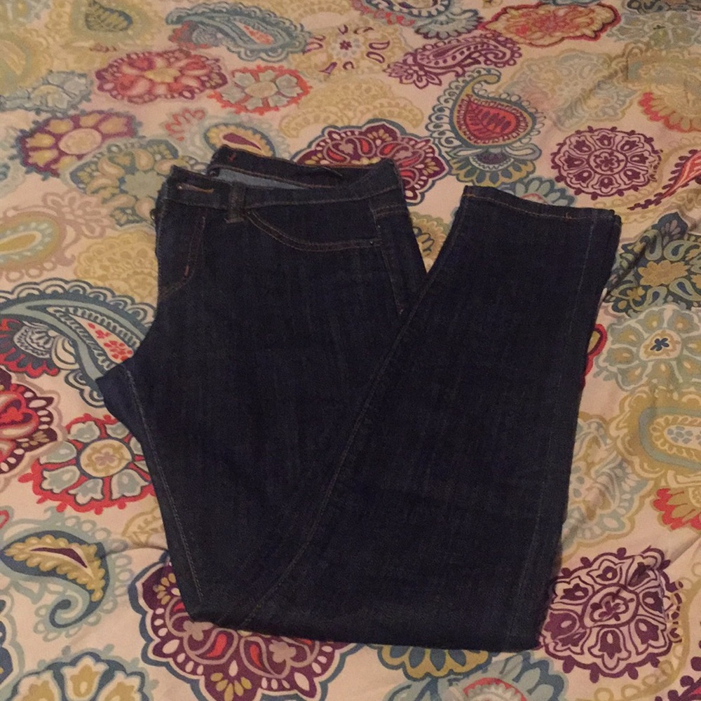 BDG midrise twig ankle dark wash jeans